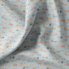 Printed Cotton TOOTOOT Blue / Camel